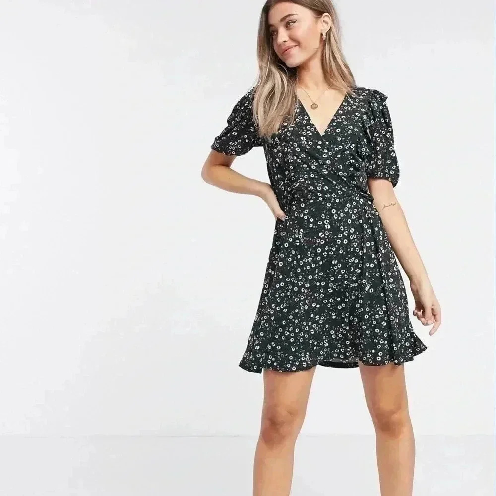 Mango Green Floral Dress‎